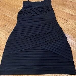Calvin Klein textured black sleeveless sheath dress Size Small